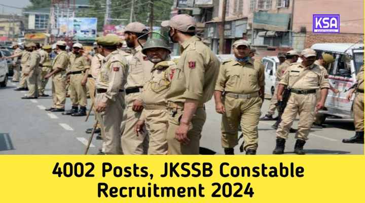 4000 posts JKSSB Constable Exam Dates Out 2024: Download PDF